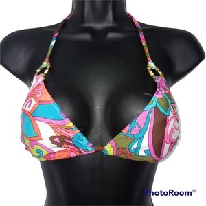 Trina Turk Multi Color Bikini Top